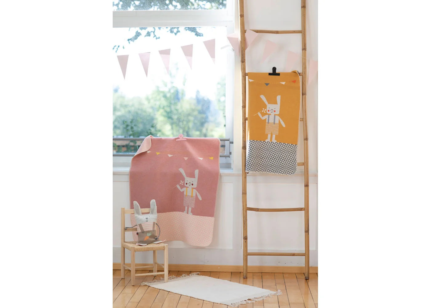 Babydecke Hase inkl. Strick von David Fussenegger