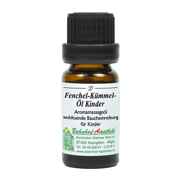 Fenchel-Kümmel-Öl für Babys – natürliche Hilfe bei Bauchweh & Blähungen, im Braunglasfläschchen, empfohlen von Hebammen
