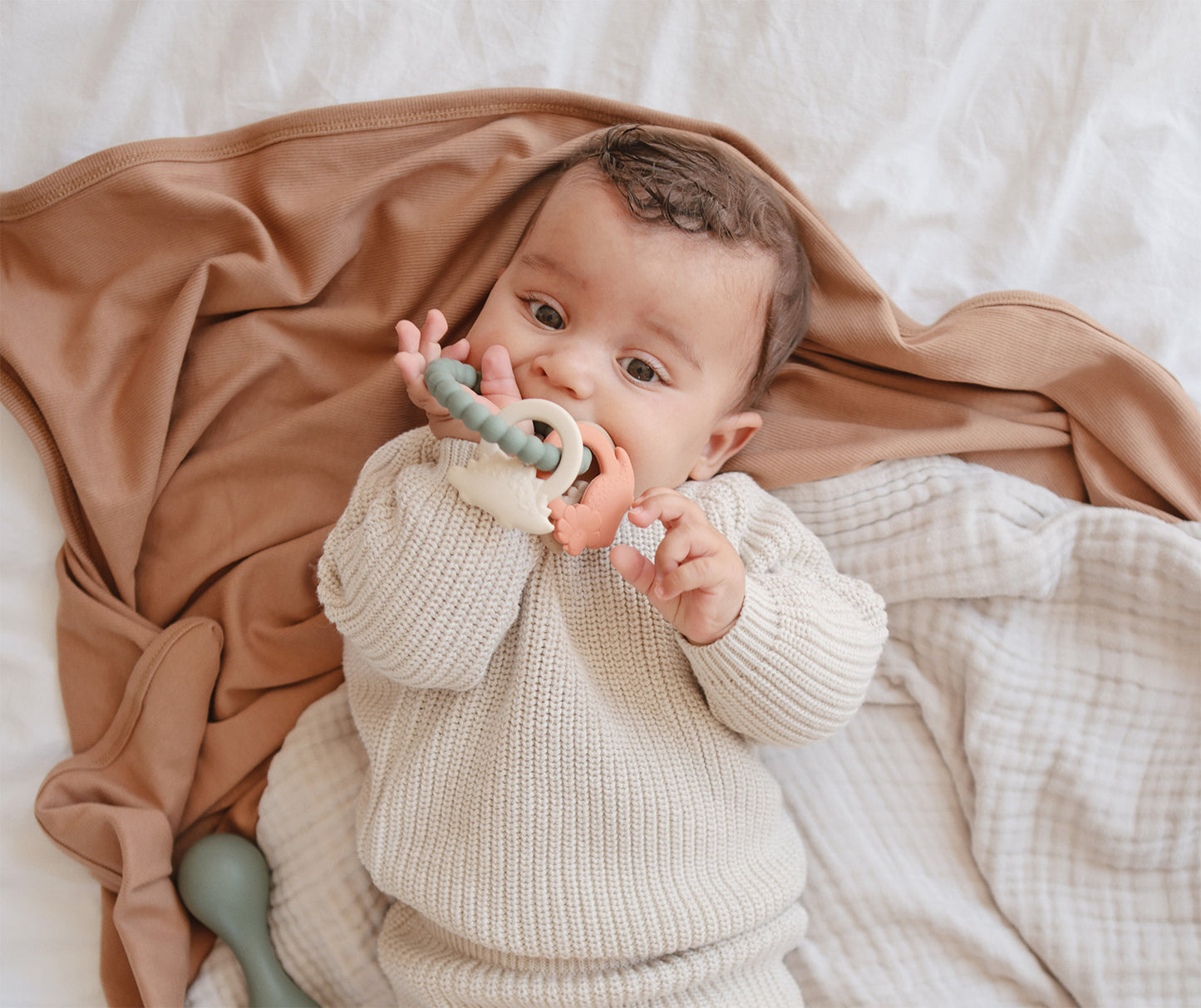 Dino Beißring für Babys - Zahnungshilfe